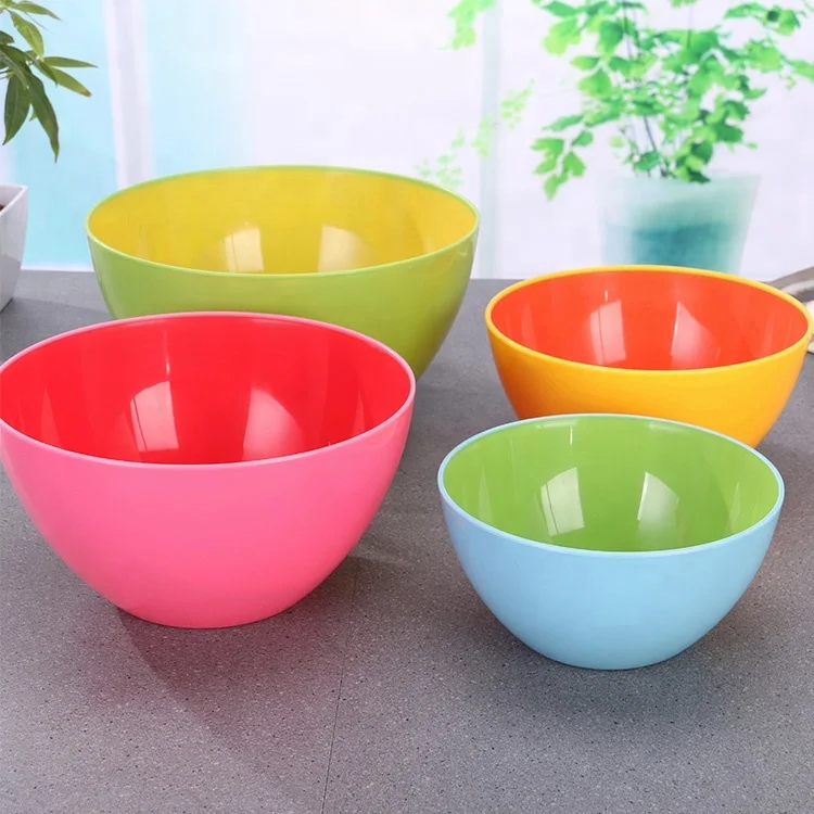 Экологически чистая разноцветная круглая Салатница из полипропилена без бисфенола А с крышкой, чаши для салата