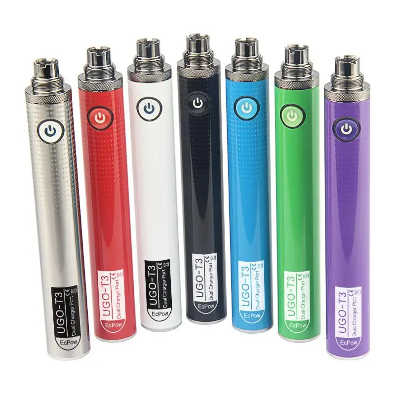 UGO T3 Vape Pen Battery 1300mAh Preheat Variable Voltage USB Passthrough for 510 Cartridges