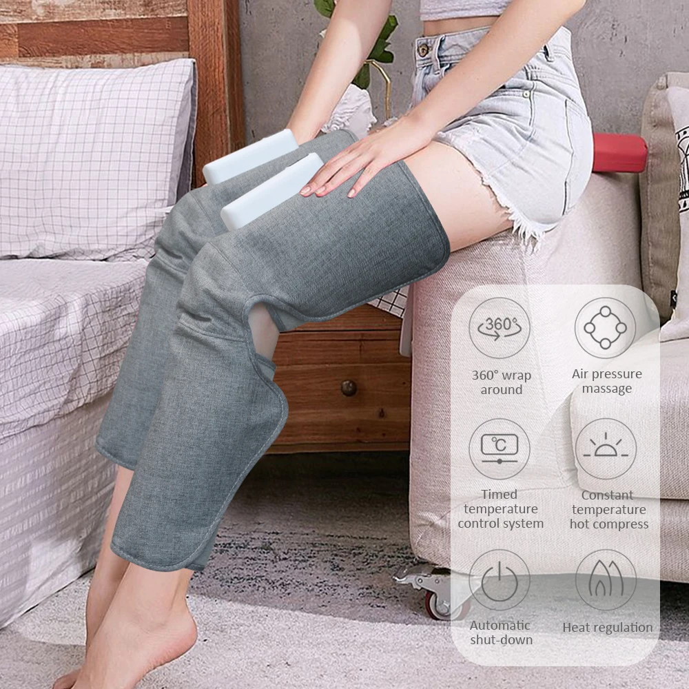 Air Calf And Thigh Hot Sell The Heat Therapy Pain Relief Vibrating Foot And Knee Compressor Massage Pad Machine With Red Light