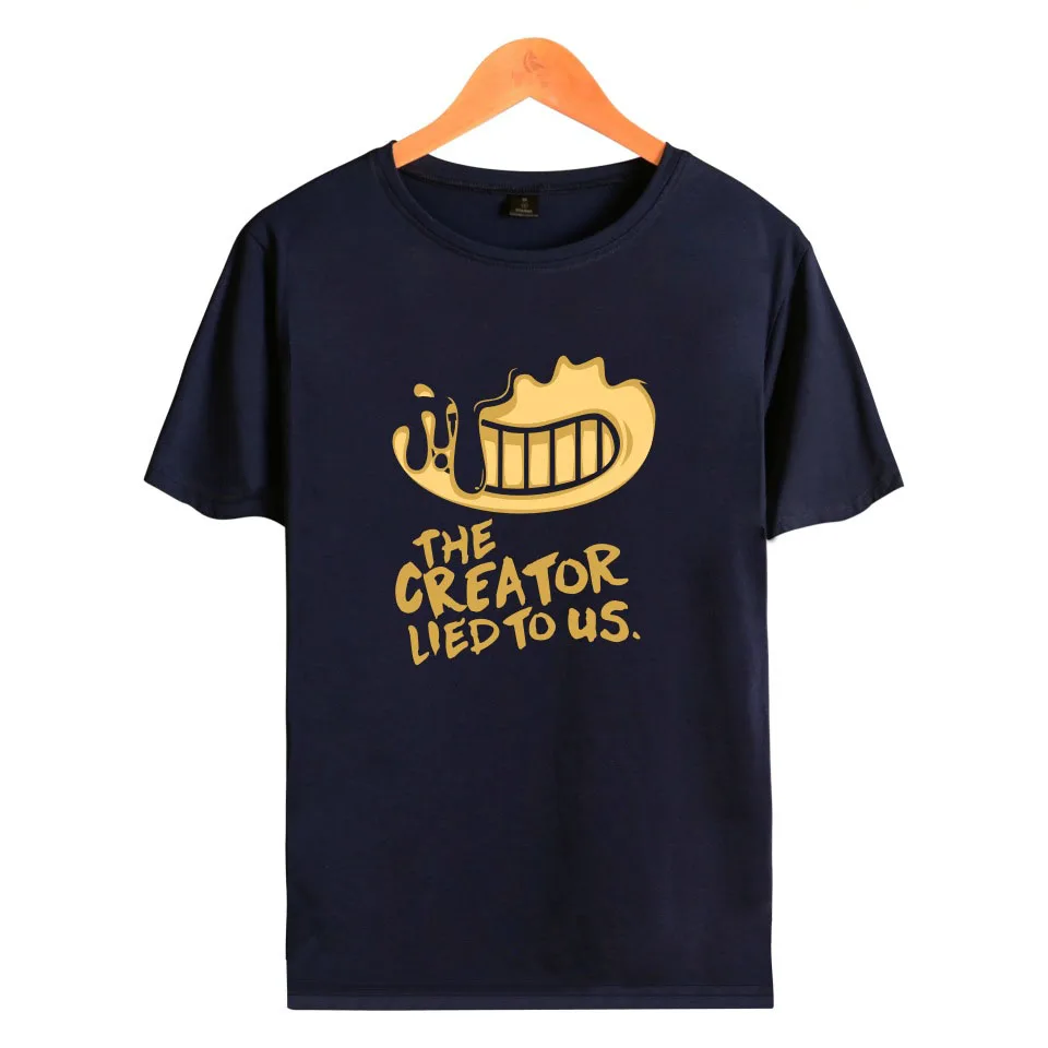 Fashion Cool Bendy and The Ink Machine Printed Kids T-shirt Boys and Girls Summer Tops Short Sleeve O Neck Cotton Casual Tees