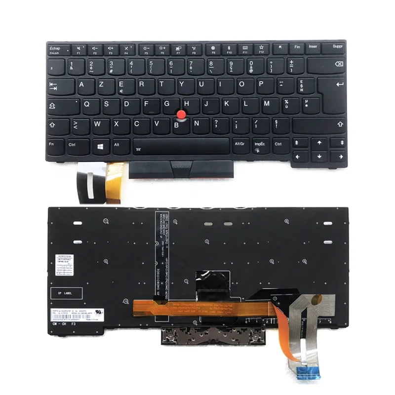 New French FR Keyboard For Lenovo Thinkpad E480 T480S L480 T490 E490 T495 L380 L390 Yoga L490 P43s Laptop Keyboards Backlight KB