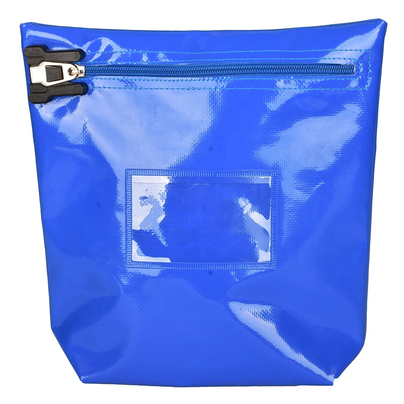 2024 Custom Logo Security Bank Bags with Zipper and Lock Waterproof Pouch Lockable Cash Bag for Bank Deposits
