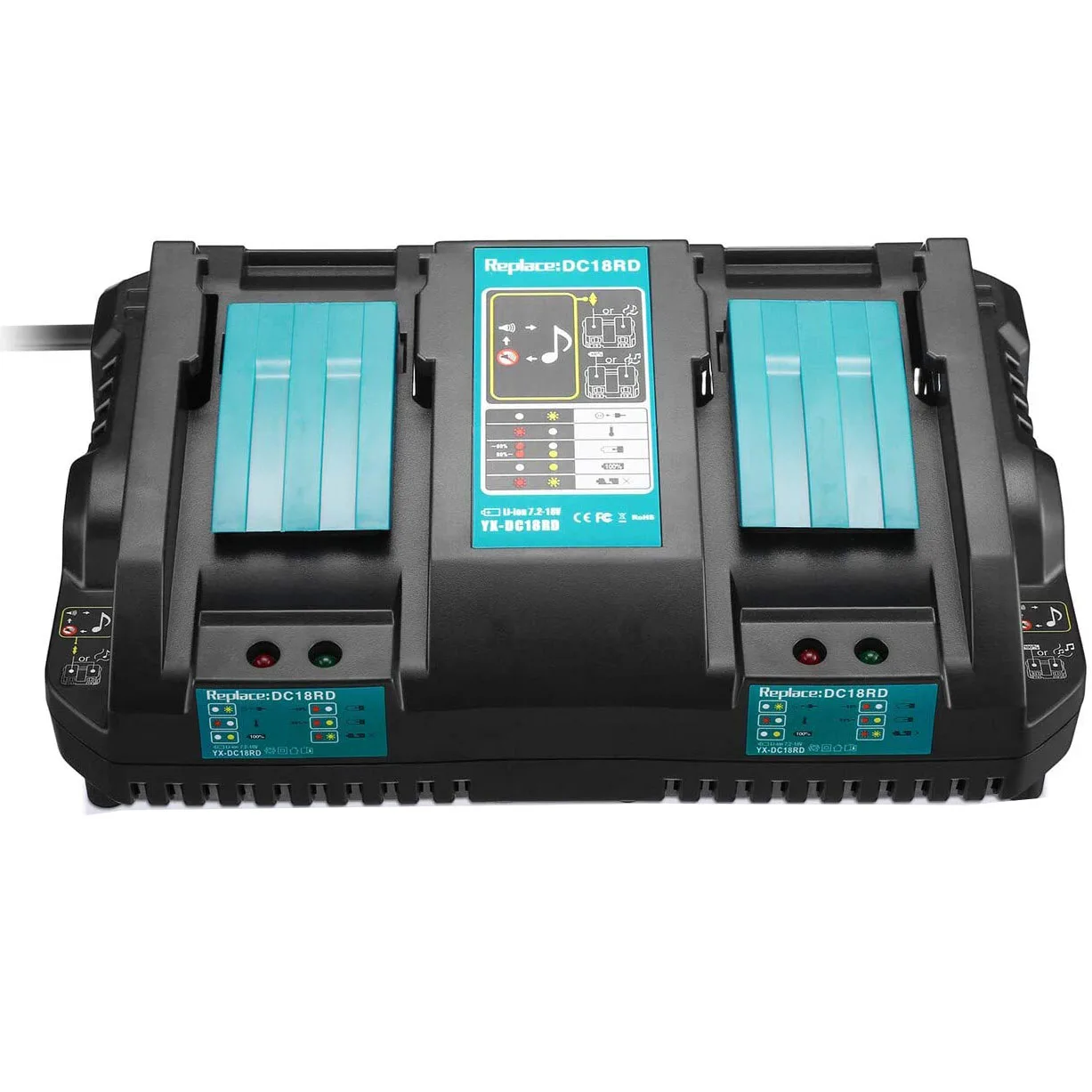 Зарубежная доставка dc18rd для makita makitas 18v vanon зарядное