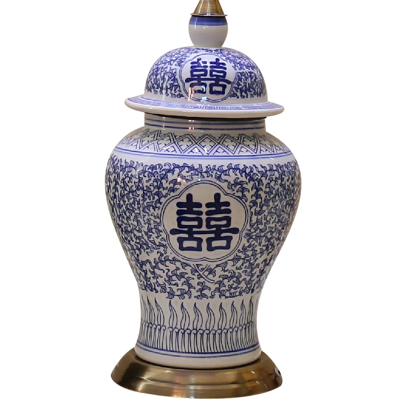 jingdezhen home decors ceramics Customized Ceramic Table Lamp with High Quality Ceramic Table Wash Lamp