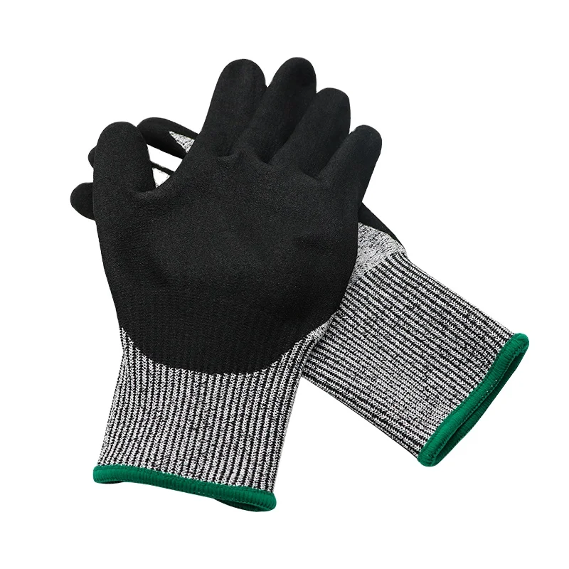 ANSI Level 5 HPPE Seamless Shell Cut Gloves Blade Cut Resistance Gloves Durable Nitrile Grip Anti-cut Gloves