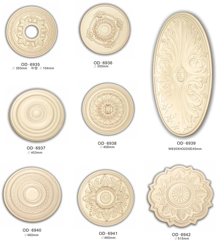 
40 inch top grade deluxe ornamental floral design round ceiling rosette polyurethane ceiling medallion 