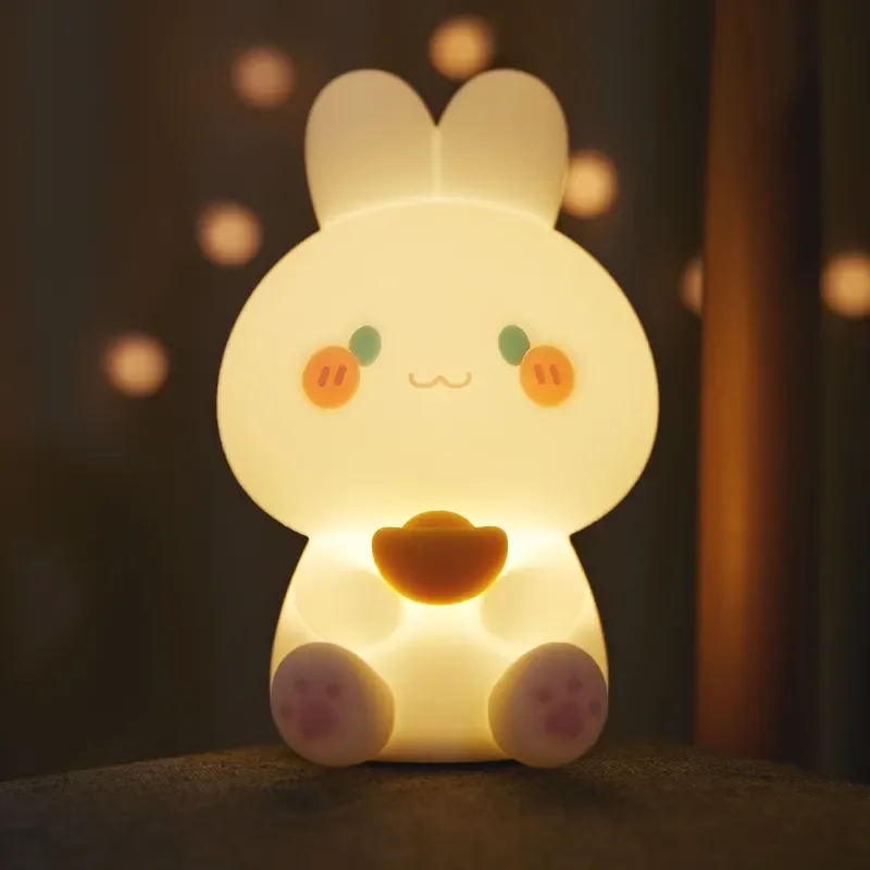 Умный ночник Rich rabbit с голосовым управлением это означает что всегда многообещающий Регулируемый силиконовый светильник кролика
