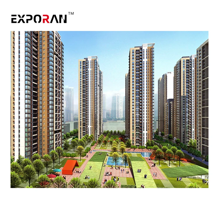 Factory sale architecture design houses yard  3d rendering With Lowest Price