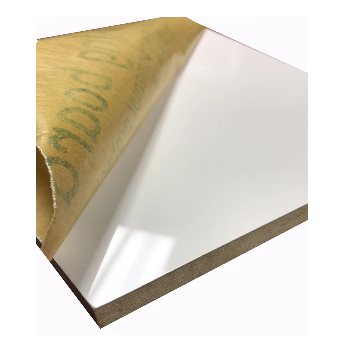 18mm  white color high gloss mdf board