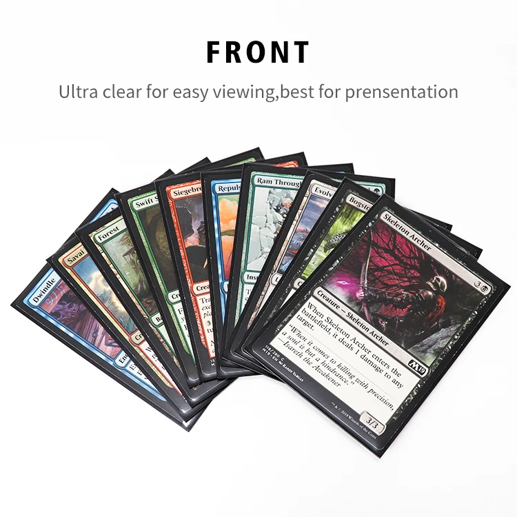 Matte Back Glossy Front CUSTOM TRADING CARD SLEEVES