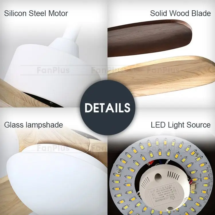 Modern Nordic fan LampSimplicity Low Profile Home Remote Control Led Ceiling Fan With light