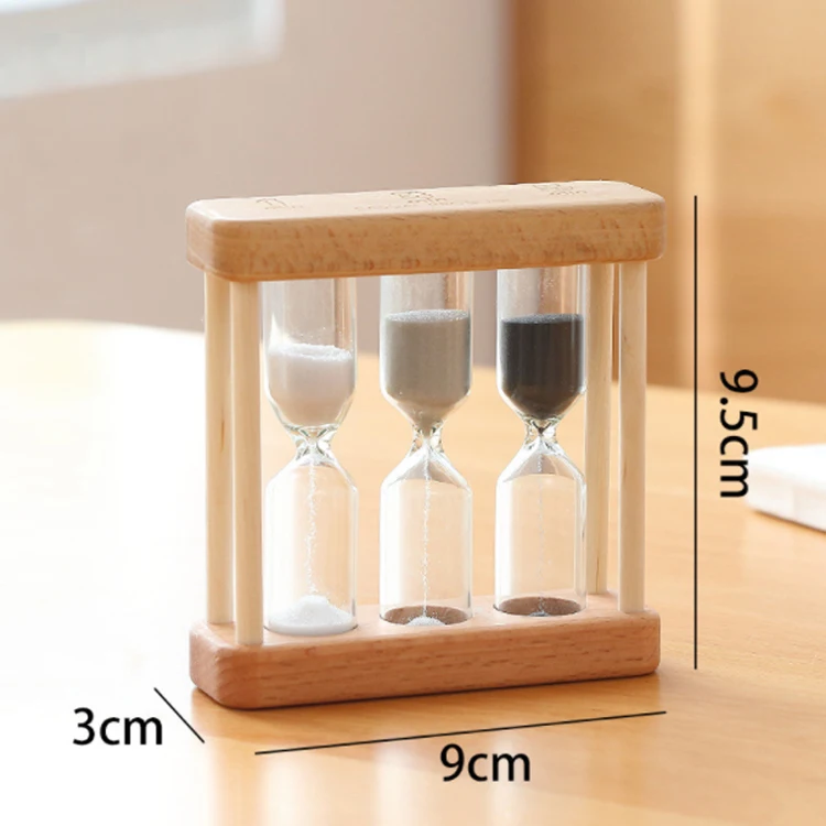 3 in 1 Promotional 1 3 5 Minute Wooden Tea Sand Timer Hourglass