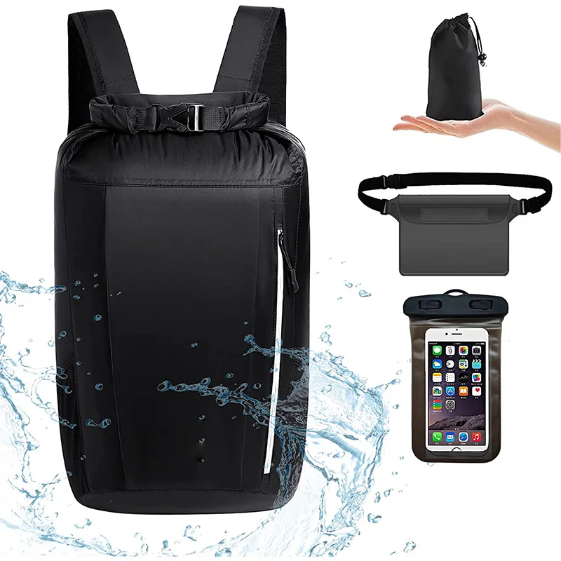 custom print plastic square led screen 35l womens best slim full pvc outdoor waterproof backpack for hiking