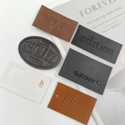 Customized Jeans with Genuine Leather Patches and Embossed Tags at Preferential Prices Fashion Clothing Metal Logo