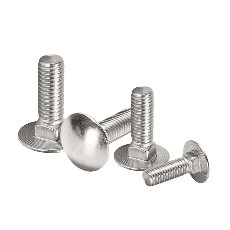 stainless steel din 603 bolt m4 m3/4/14/16 screw stainless mushroom head bolt square neck carriage bolt