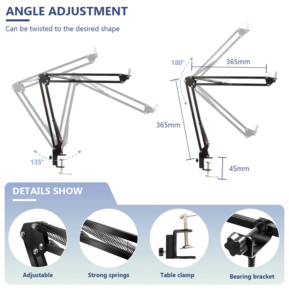 BM-800 Black Color BM 800 Podcast Microfone BM8000 Mic Karaoke Set Kit Usb BM800 Recording Studio Condenser Microphone