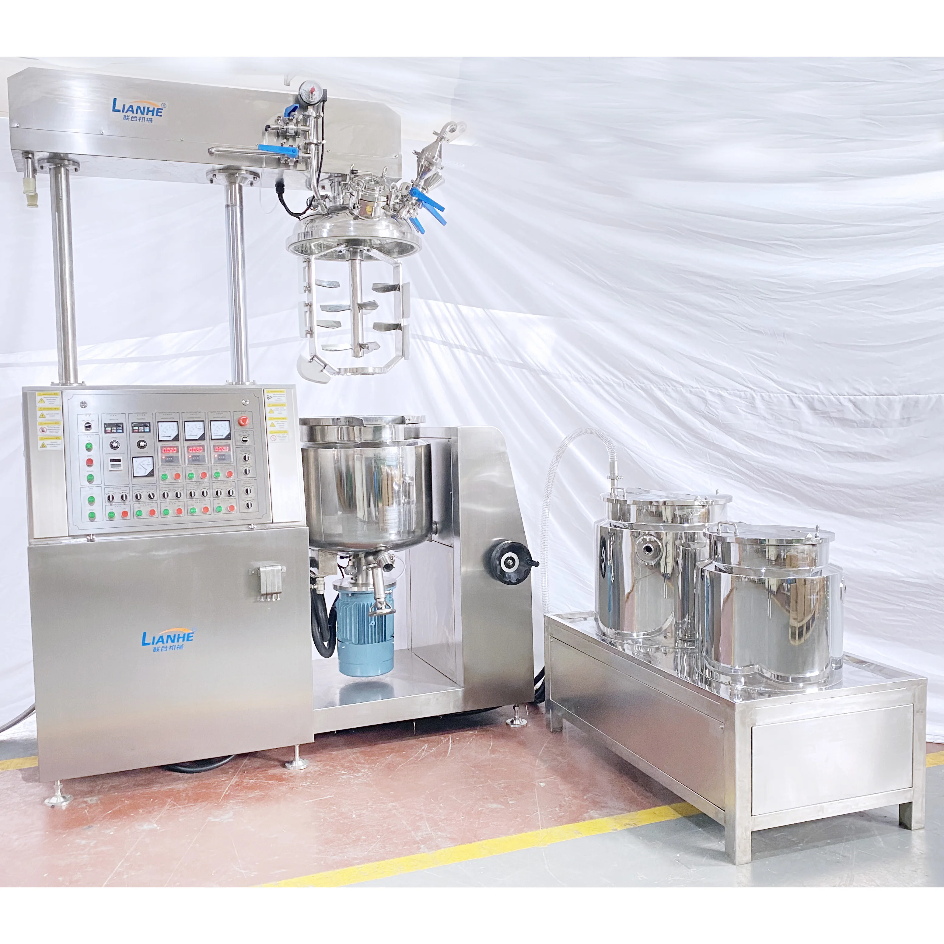 Lianhe 100L Stainless Steel Agitator Mixer Stirrer Chemical Liquid Stirrer Blender Agitator Mixer Reactor Tank Liquid Mixer