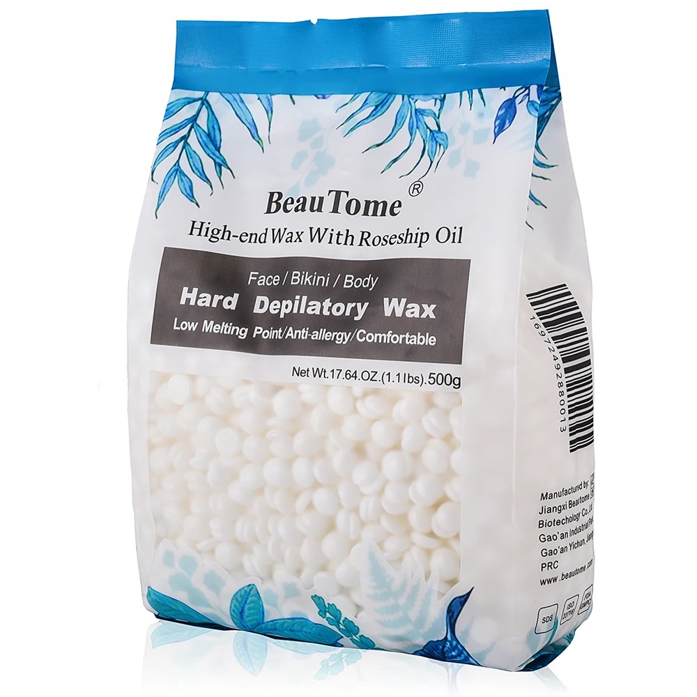 Beautome | 500g Pure natural depilatory  jade wax brazilian hard wax use on long hairs, fine hair, coarse hairs in all areas