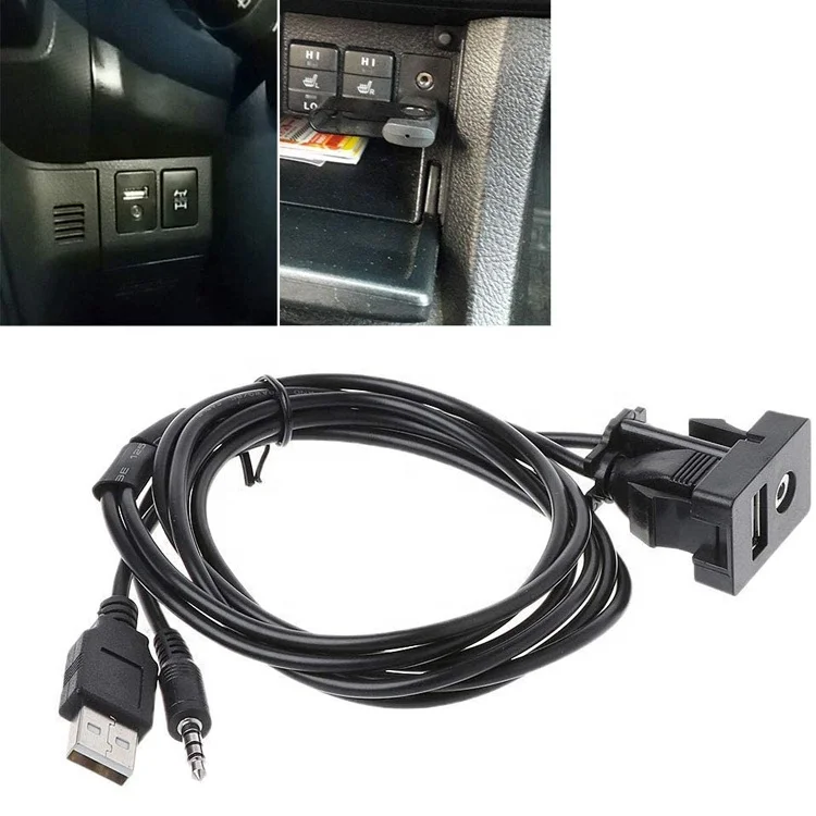 Удлинитель для автомобиля лодки мотоцикла 3 5 мм USB AUX аудио наушники штекер удлинитель монтажный кабель с утапливаемым