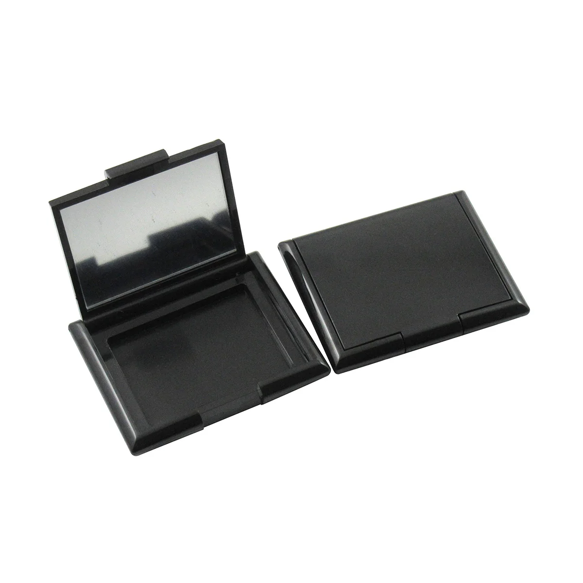 TM-ES3509  square compact powder container black press powder compact case empty custom logo compact pressed powder container