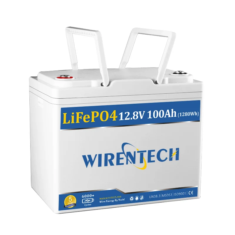 Wirentech UL1973 CE 12V 100Ah Cranking Starting RVs Marine Home Energy Storage Battery Deep Cycling Power Bank