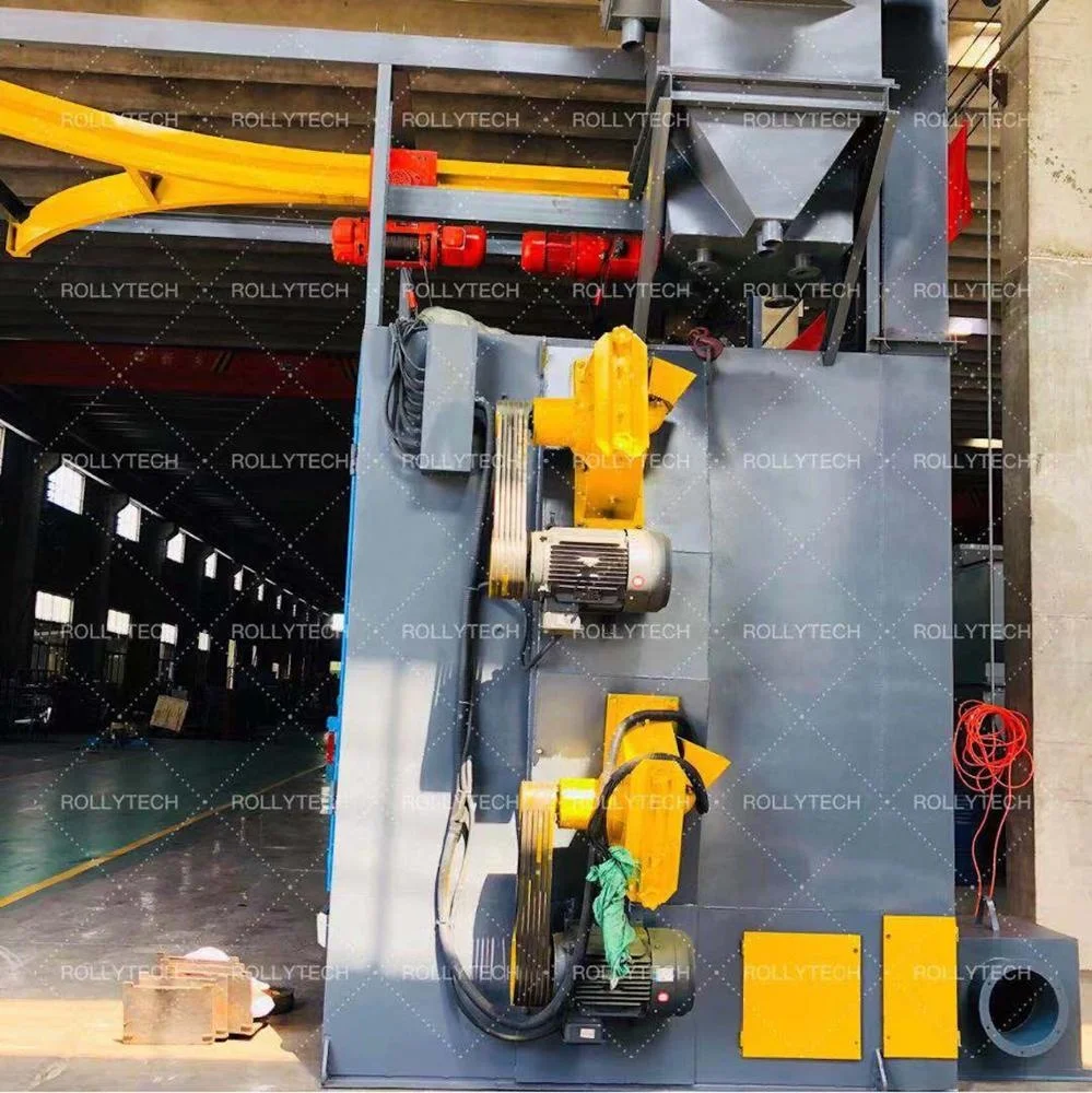 Customized double pneumatic door hanger type shot blasting machine