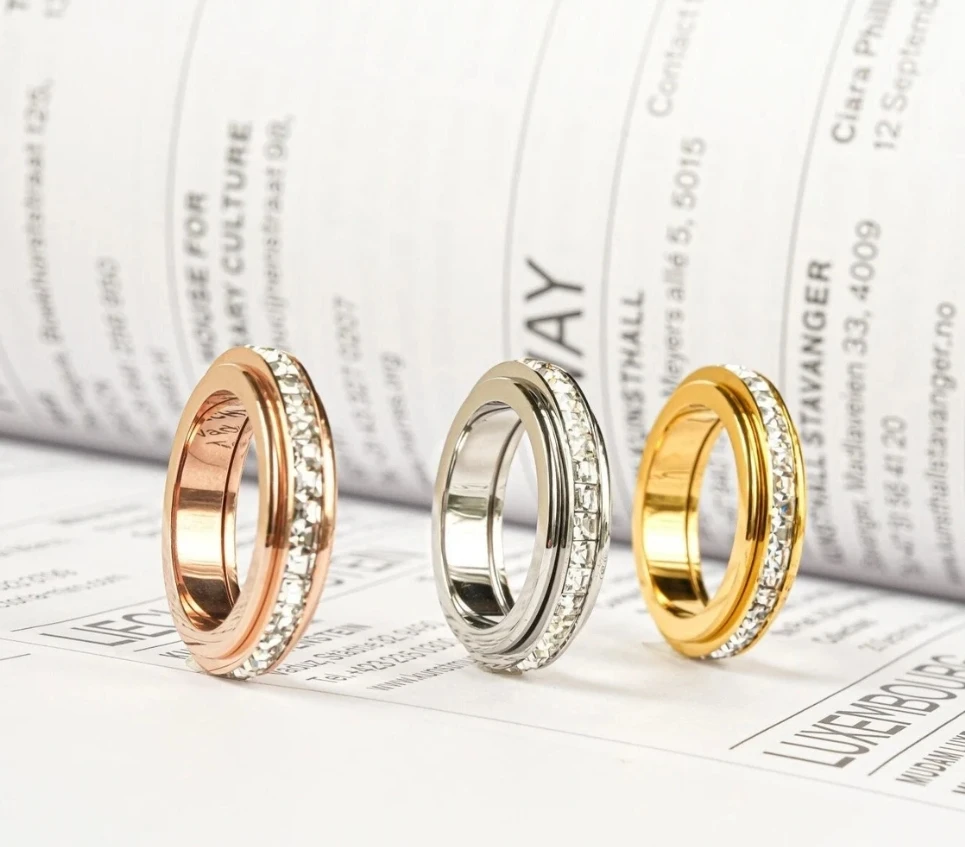 Minimalist Stackable Tri-Color Zircon Rings Perfect For Everyday Wear And Gifts Best Friend Gift Anniversary Gift For Her