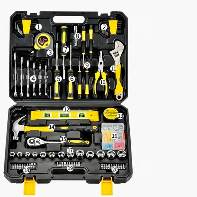 108pcs multifunction professional tool box accessories plastic tool box tools box for home repairing