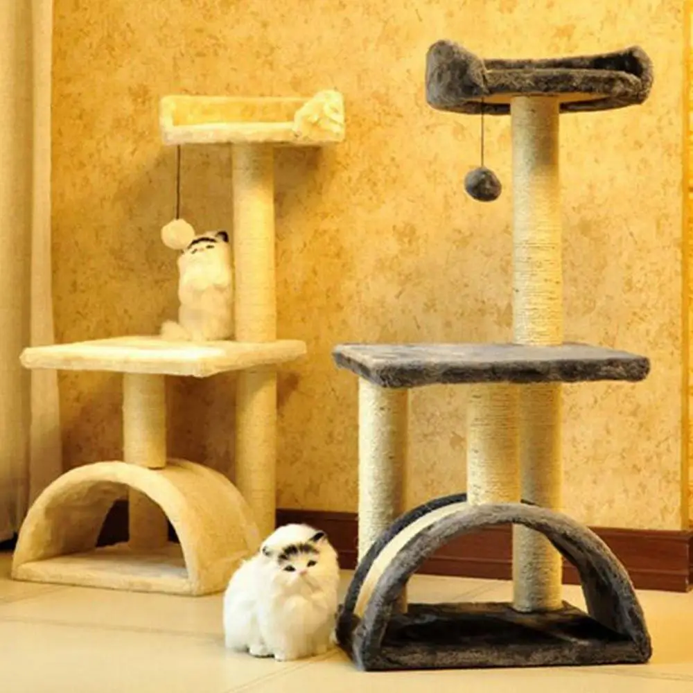 Amazon sale Popular  Small Cat kitten tree Toy Natural Sisal Cat Scratching Post Kitten Activity Tower Condo
