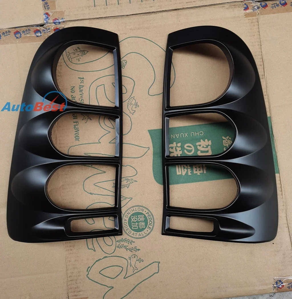 ABS CHROME MATTE BLACK CARBON FIBER TAIL LAMP COVER TAIL LIGHT COVER FOR TOYOTA HILUX VIGO 2005-2012