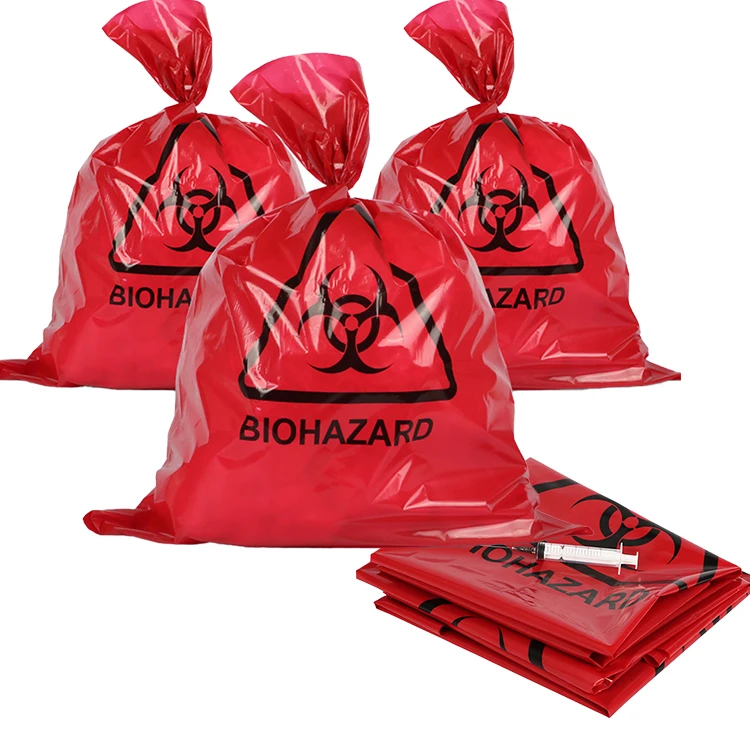 
Plastic Infectious Biohazard Disposable Medical Waste Bags used in hospitals biohazard garbage trash bags 