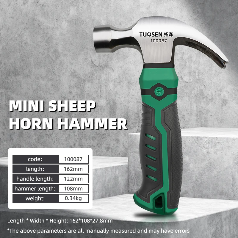 Wholesale OEM 16oz Mini Claw Hammer OEM Small Safety Hardware Nail Removal Household Tools Plastic Mini Steel Woodworking Hammer