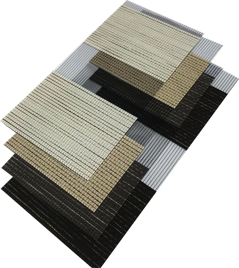 Double-layer light-breathable simple zebra blind fabric