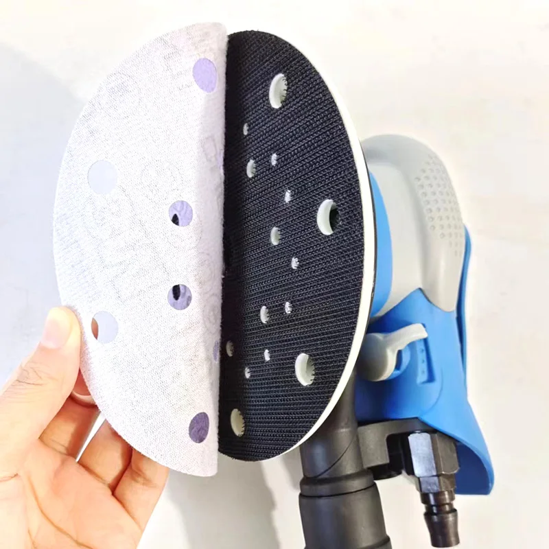 Pneumatic Dry Grinder 6 Inch 17 Hole PANDAS Sandpaper Machine Sander Head Disc Car Polishing Rust Removal 12000 RPM