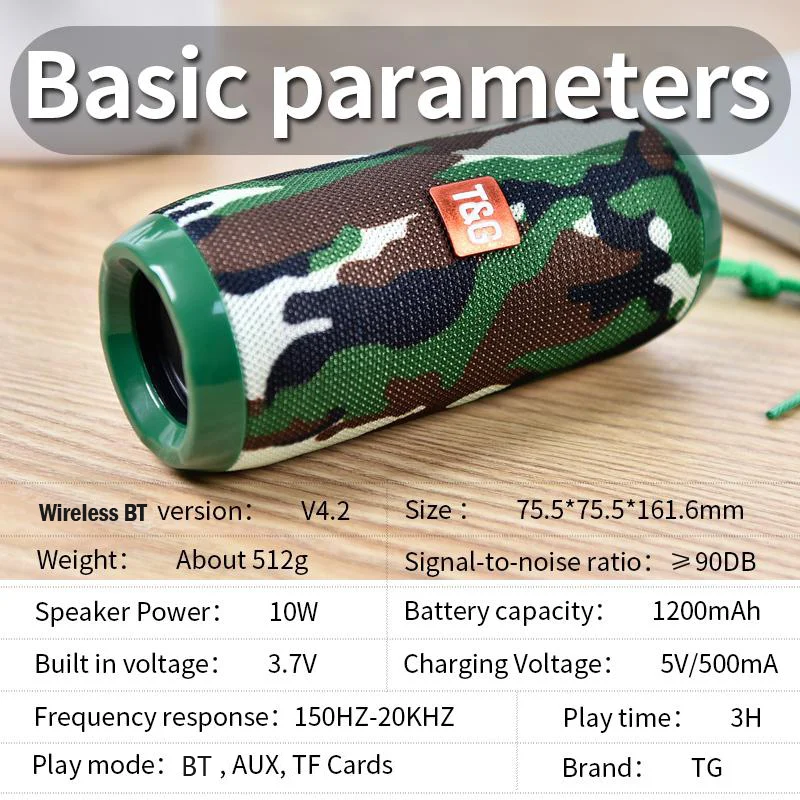 Portable TG117 Speakers Sports Waterproof Fabric Outdoor Wireless Hifi TG 117 BT Wireless Speaker