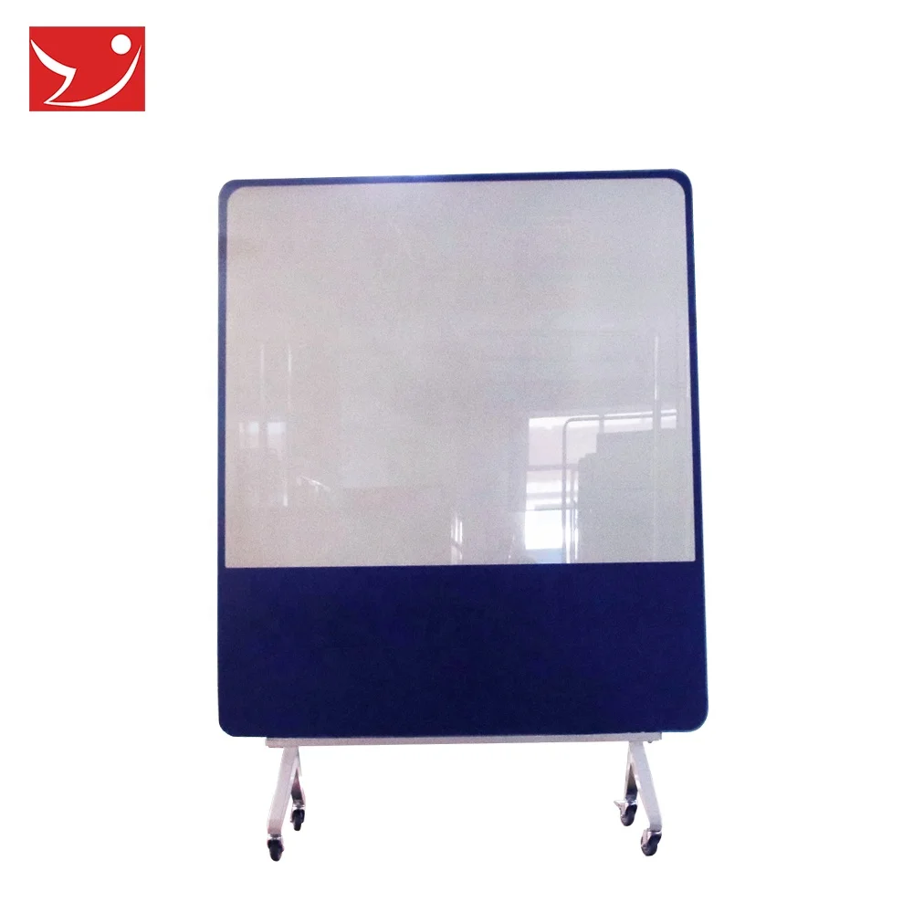 Mobile  Magnetic Glass Writing Pin Notice Board