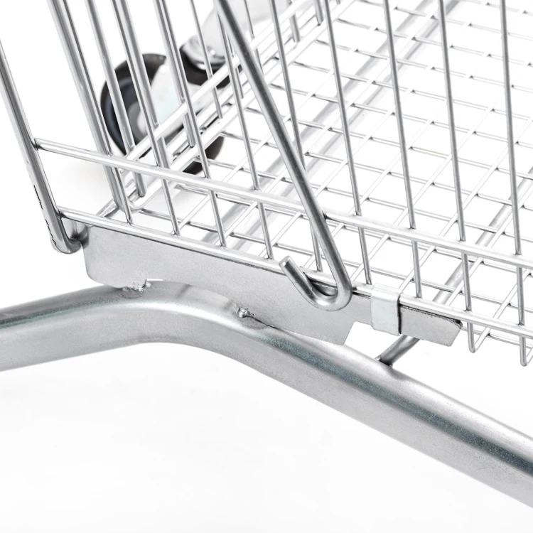 Large Capacity 210L Supermarket Carts Four Wheels Shopping Trolley Cart Euro Style