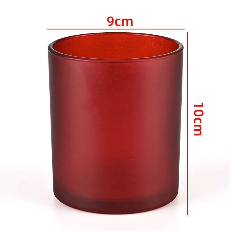 215ml 315ml 450ml 7*8.4cm 8*9cm 9*12cm round straight sided Candle glass jar with screws metal tin bamboo lid for Soy wax