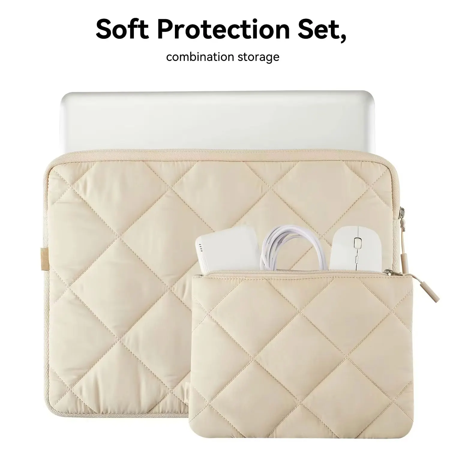 Customized Soft Portable Nylon Zipper Laptop Case Cover Outdoor Office Use Protective Storage Bag for Tablet