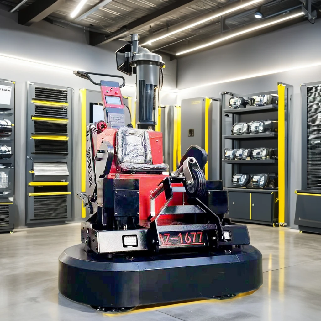 1677 New Automatic Planetary Disc Floor Grinding Machine Car Type PLC Servo Remote Control Gear Gearbox Concrete Surface