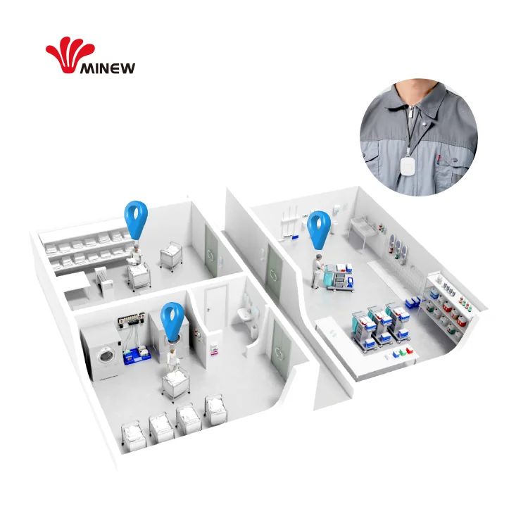 IoT Wireless Item Locator People Tracking Device Rtls Location Tracking Ibeacon AoA Ble Bluetooth 5.1 Beacon For Smart Factory