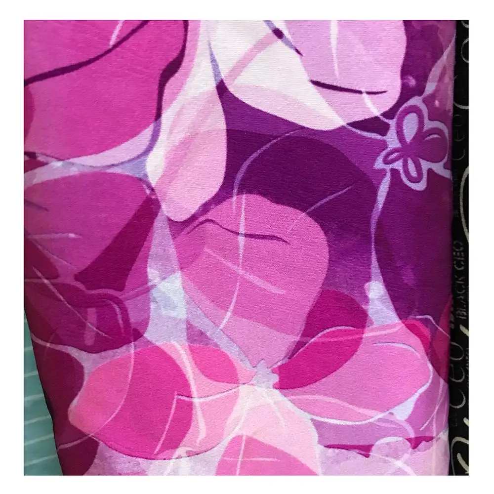 The factory outlet silk satin stretch with custom digital printing fabric for dresses