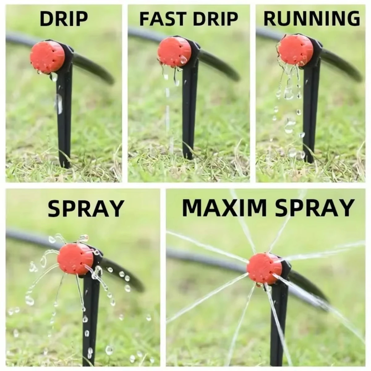 Drip Irrigation Kit Garden Irrigation System1/4Watering Drip Kit Automatic Irrigation Equipment for Garden Flower Bed,Patio,Lawn