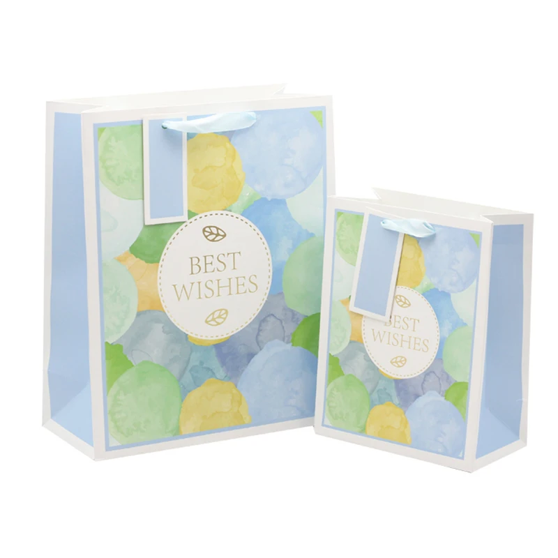 Hongxi OEM Popular Recycled Thank You Packaging Carrier Vocuum Packing Gift Paper Tote Bag For Clothes Custom Print Logo Store