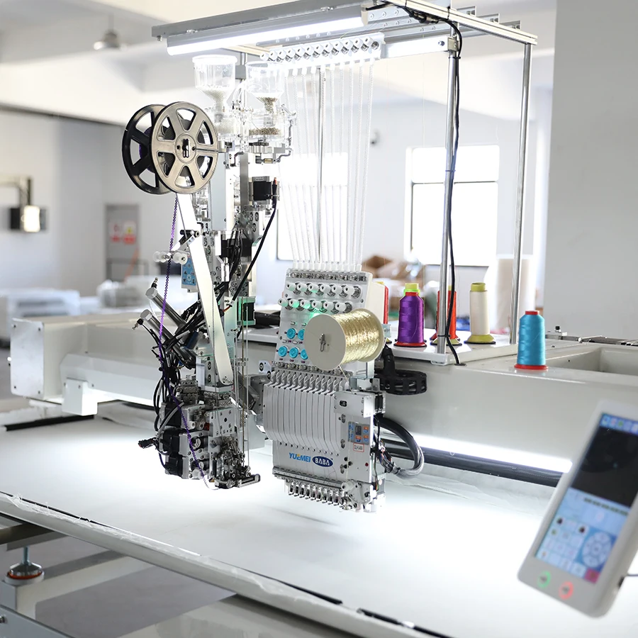 YUEMEI 1700*700mm Big Embroidery Area For Flat Embroidery