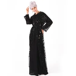 Luxury Elegant Sequins Embroidery Turkey Clothing Islamic borka muslim abaya
