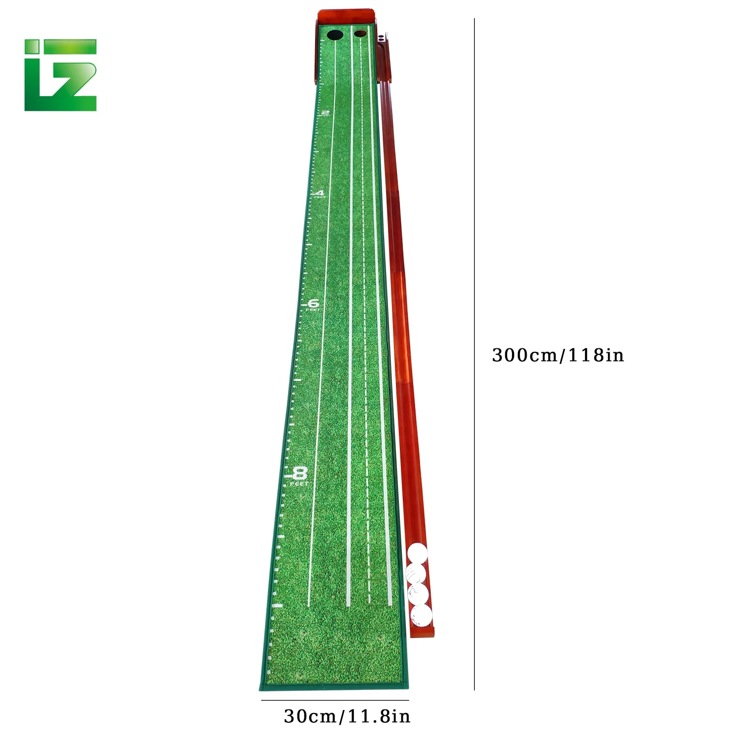 Portable Rubber Back Golf Putter Practitioner Automatic Balls Return Golf Putting Trainer With Simulator System