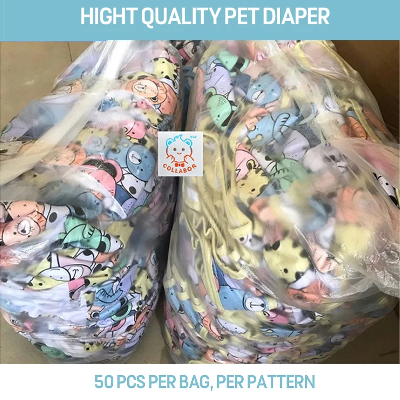 COLLABOR King Charles Spaniel Dog Diaper Dono High Absorble Washable Female Dog Diapers Adjustable Dog Reusable Diapers
