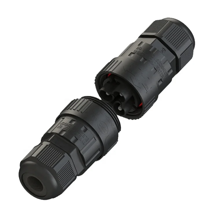 Suzhou Exceedconn IP68 Waterproof 3 Pins PA66 material Male power connectors