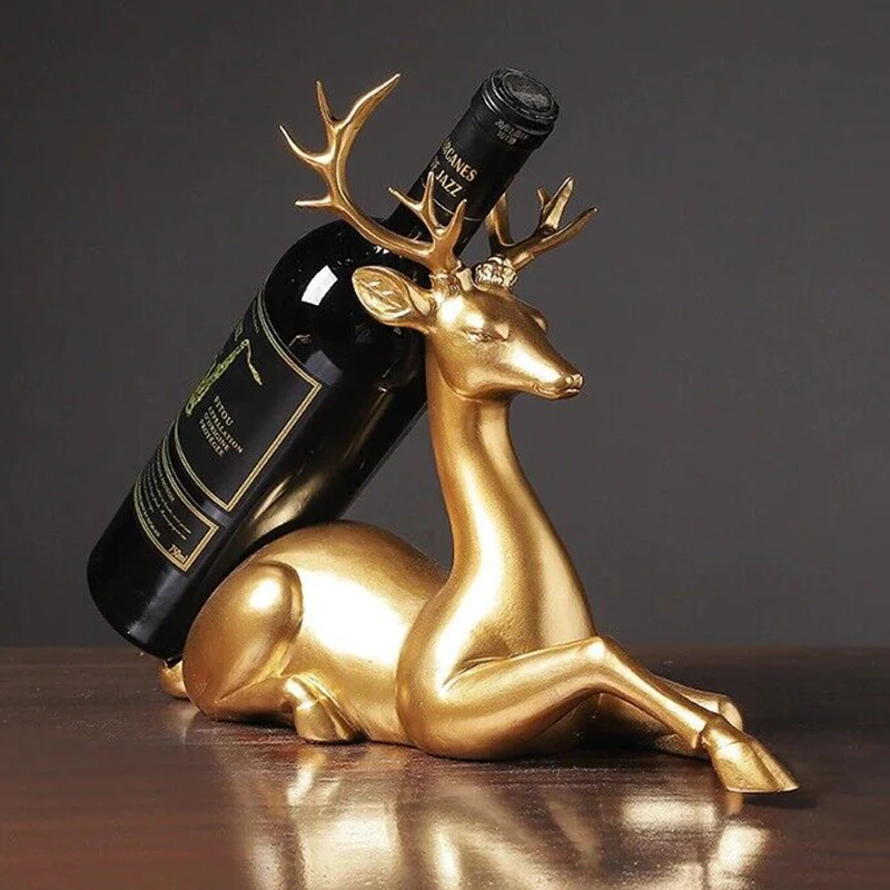 Resin French Bulldog Statue, Wine Glass Holder Wine Rack Table Decoration Home Decoration animal deer elephant Dog Decoration